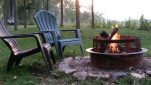 Enjoy a fire sitting in these chairs along the Wisconsin River